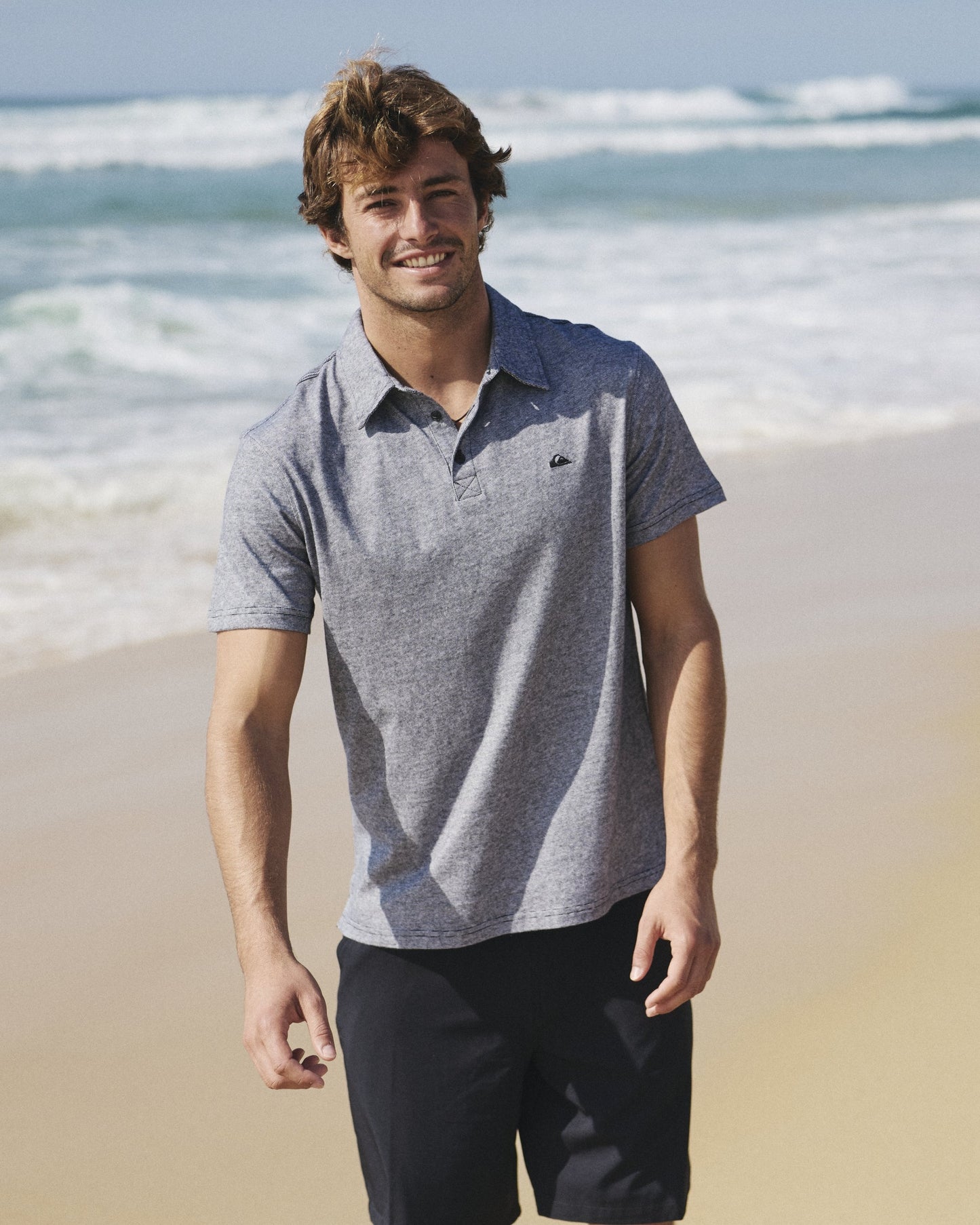 Sunset Cruise Polo Shirt - Black