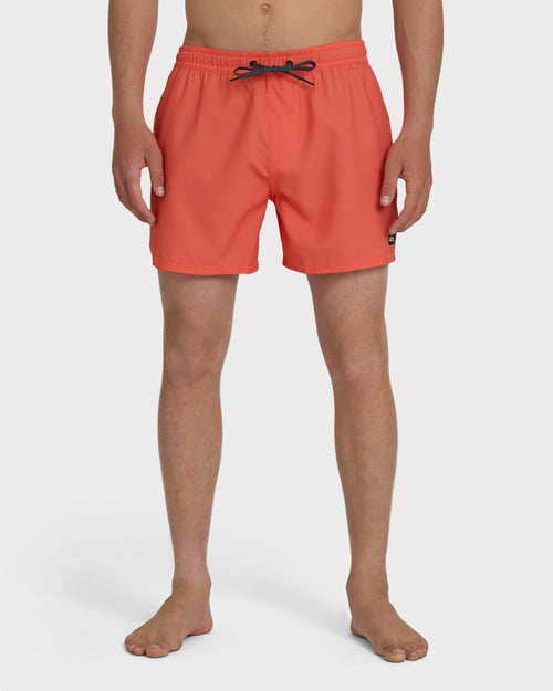 Everyday Solid 15" Swim Trunks - Hot Coral