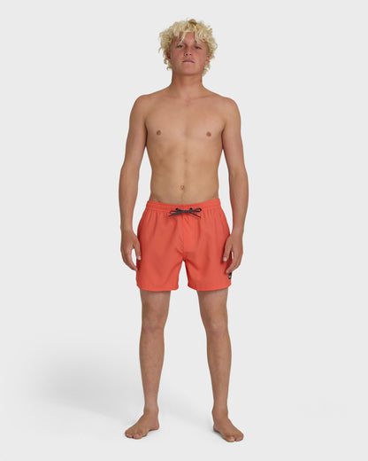 Everyday Solid 15" Swim Trunks - Hot Coral