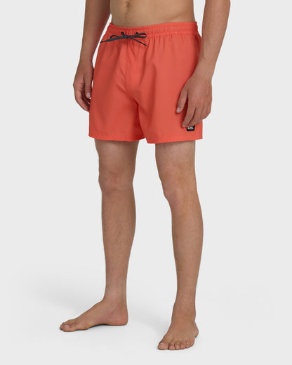 Everyday Solid 15" Swim Trunks - Hot Coral