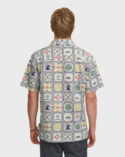 Quiksilver x Pacifico Baja Casual Short Sleeve Shirt - Off White