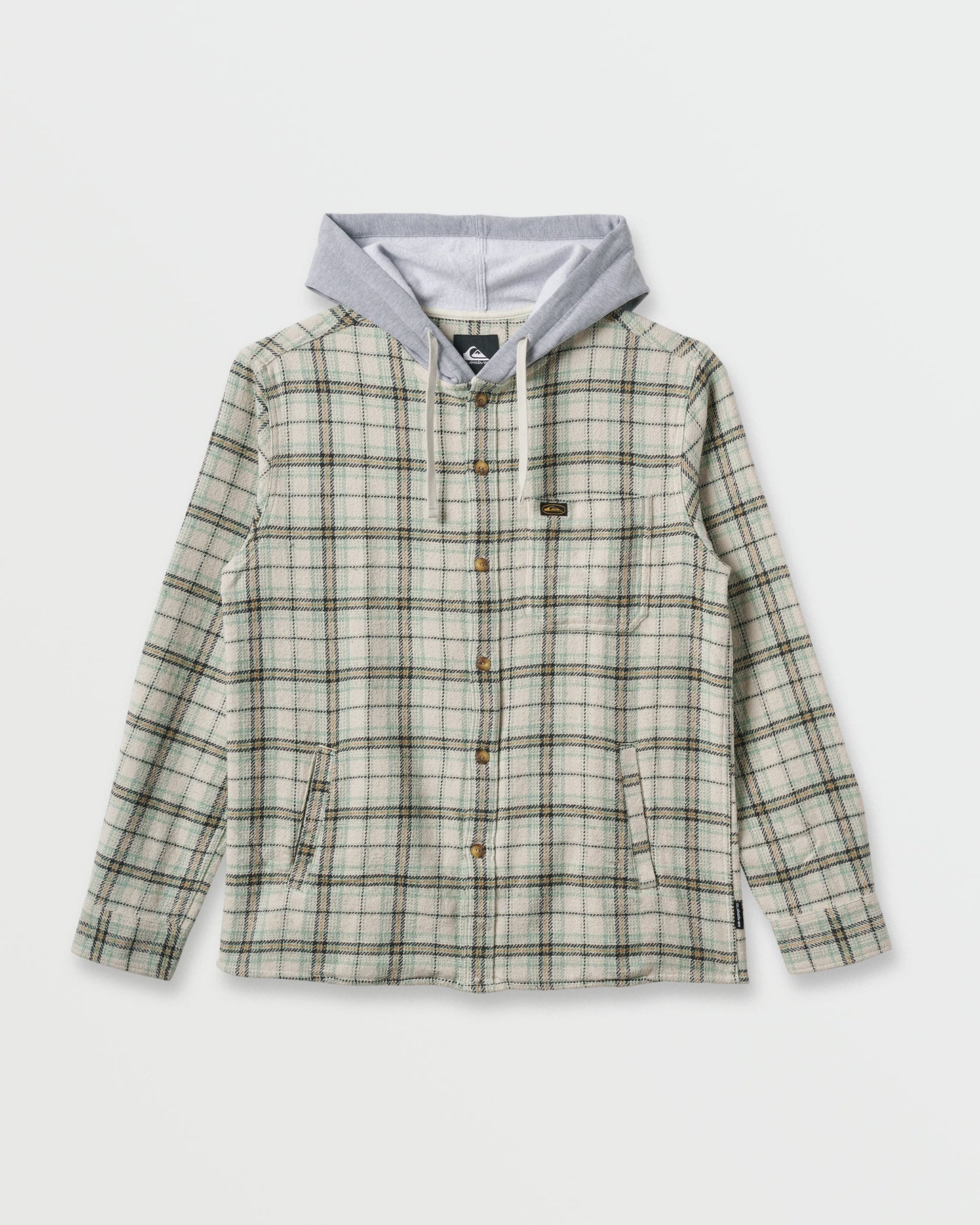 Sandbar Hooded Flannel Shirt - Silver Birch