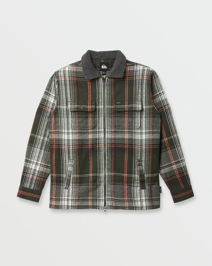Campo Zip Flannel Shirt - Grape Leaf