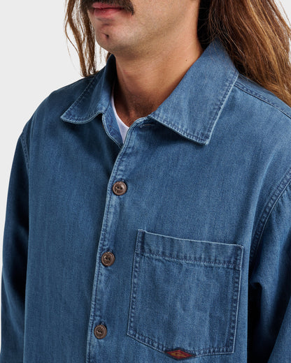 Denim Over Shirt - Light Indigo