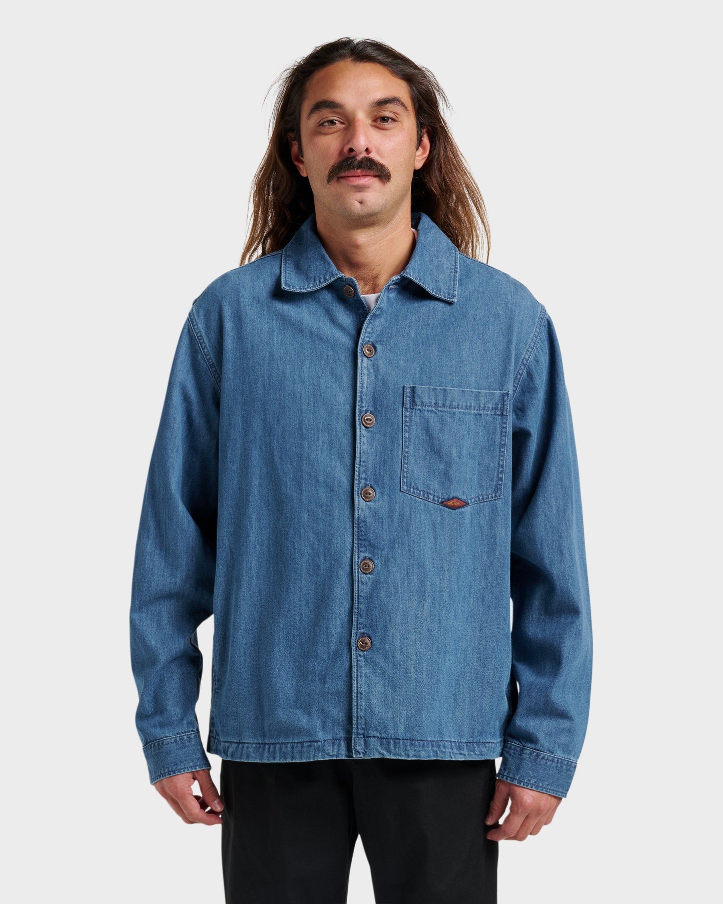 Denim Over Shirt - Light Indigo