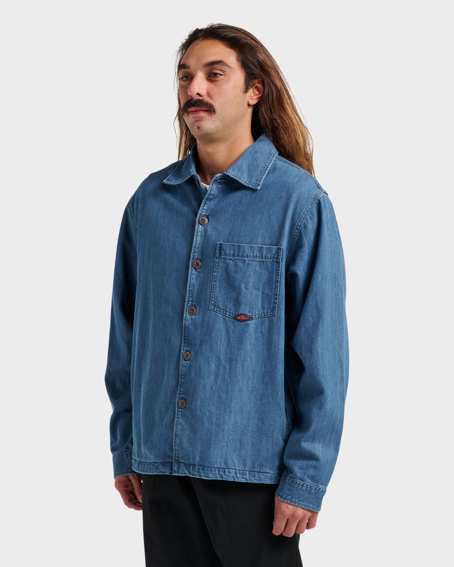 Denim Over Shirt - Light Indigo