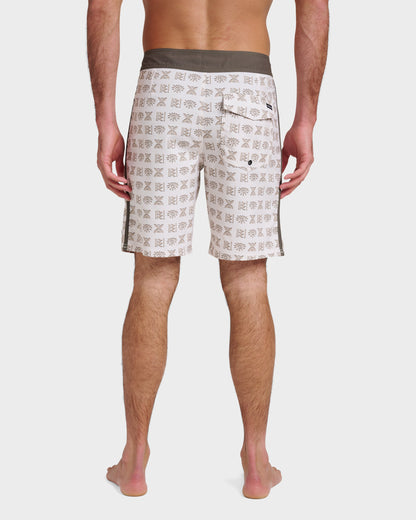 Surfsilk Etched 19" Boardshorts - Silver Birch