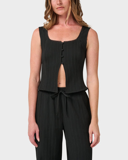 Maci Solid Textured Tank Top