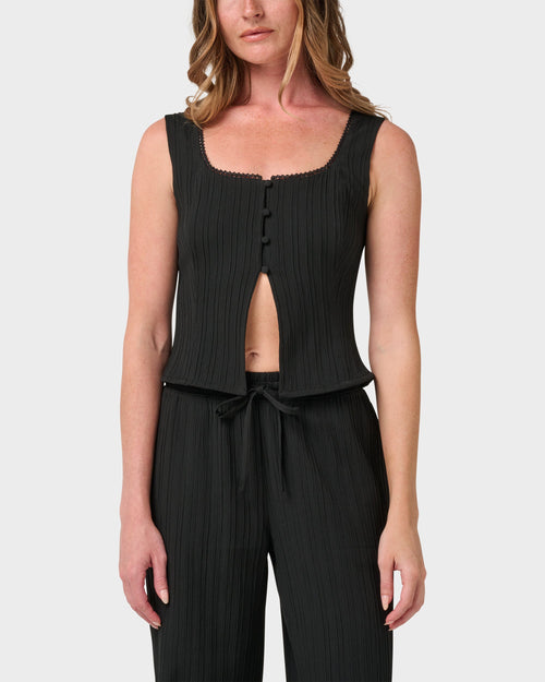 Maci Solid Textured Tank Top