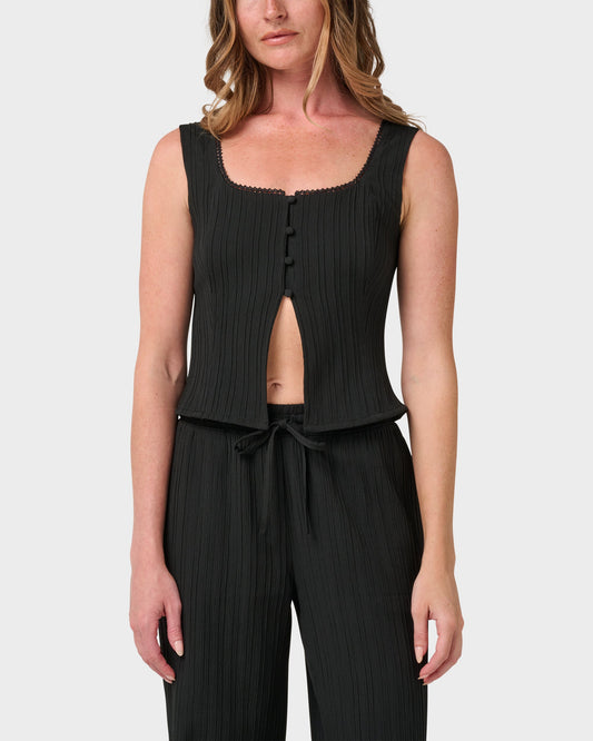 Maci Solid Textured Tank Top