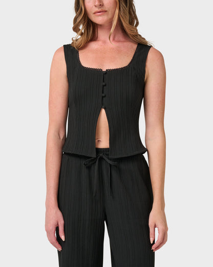 Maci Solid Textured Tank Top