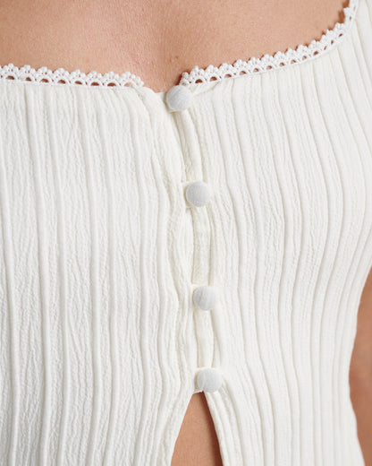 Maci Solid Textured Tank Top