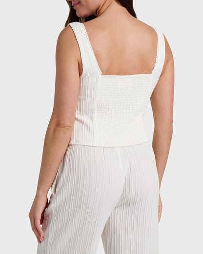 Maci Solid Textured Tank Top