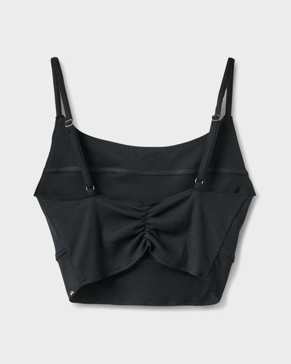 Rhea Solid Cropped Rib Tank