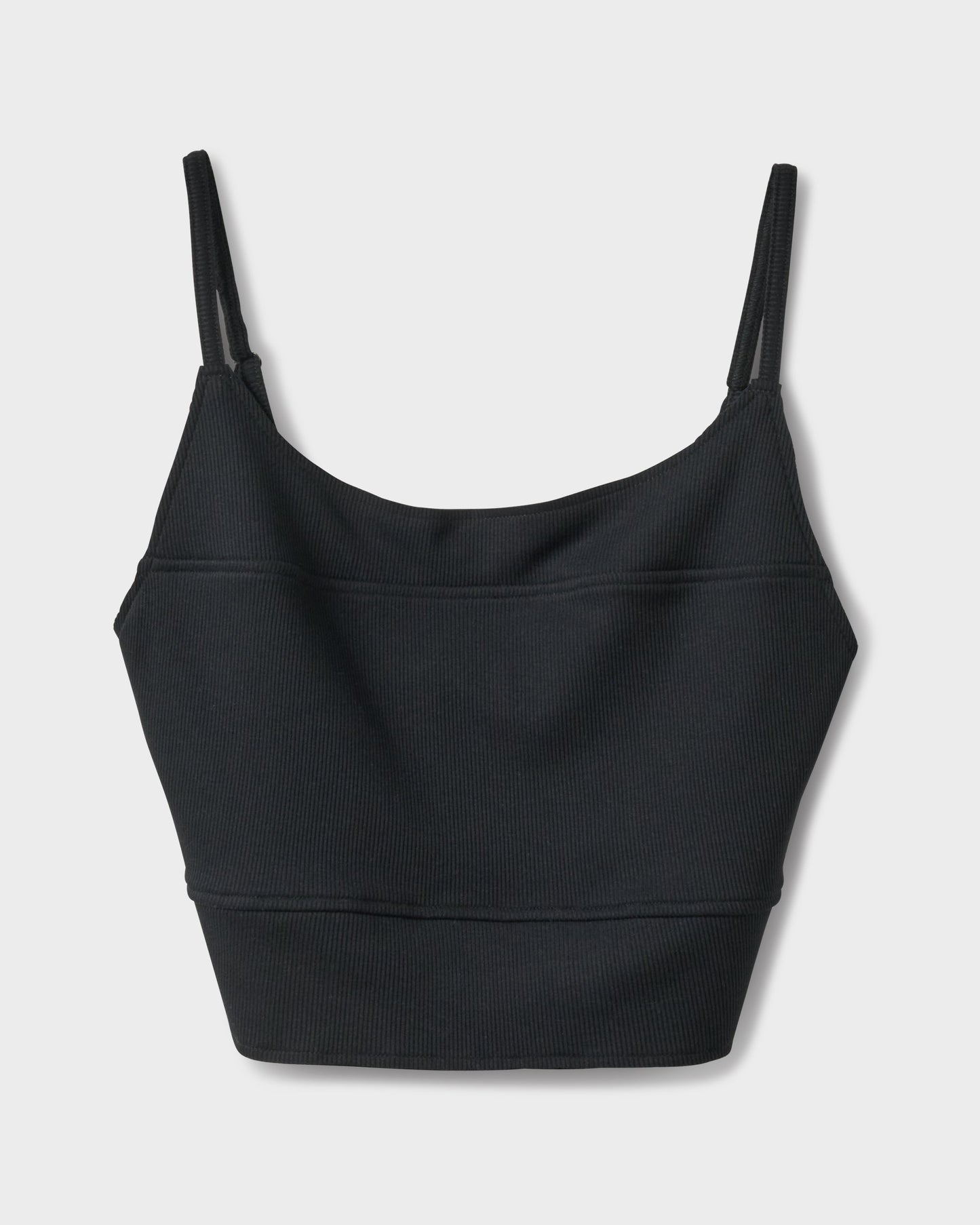 Rhea Solid Cropped Rib Tank