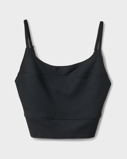 Rhea Solid Cropped Rib Tank