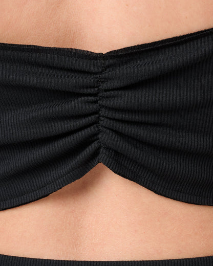 Rhea Solid Cropped Rib Tank