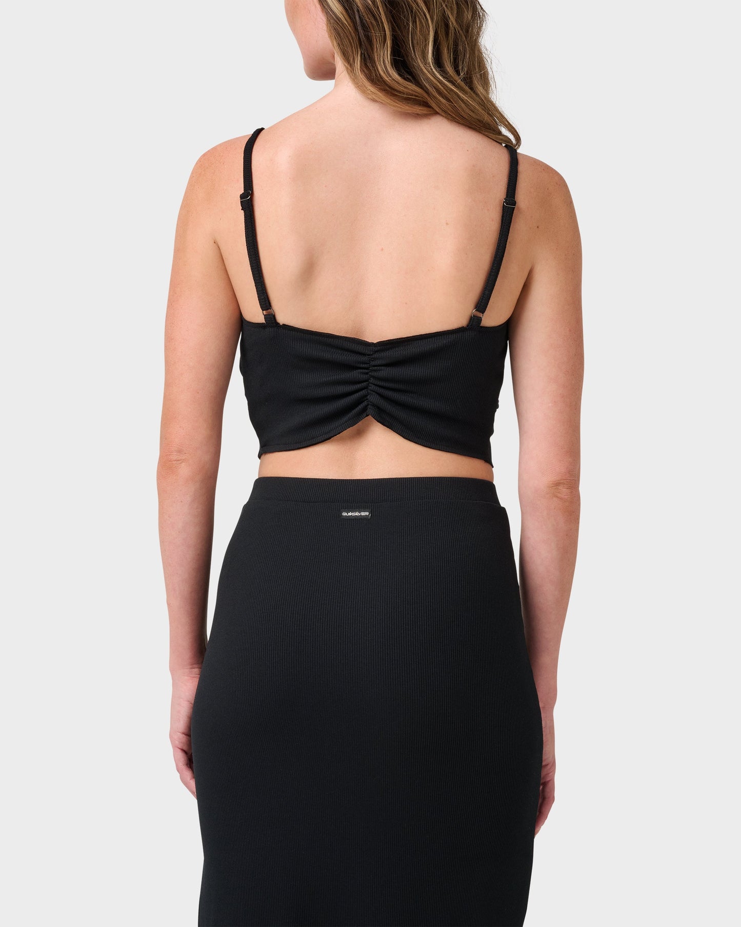 Rhea Solid Cropped Rib Tank