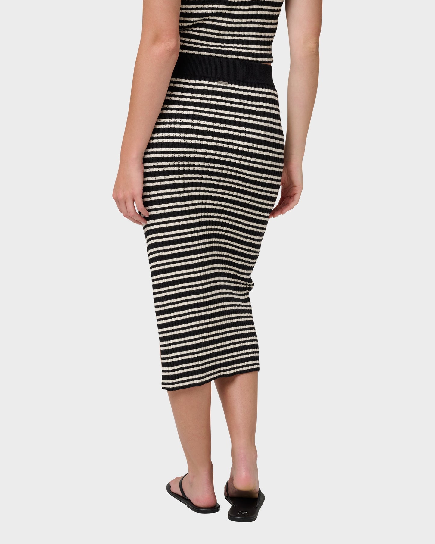 Cora Bay Yarn Dyed Stripe Sweater Midi Skirt