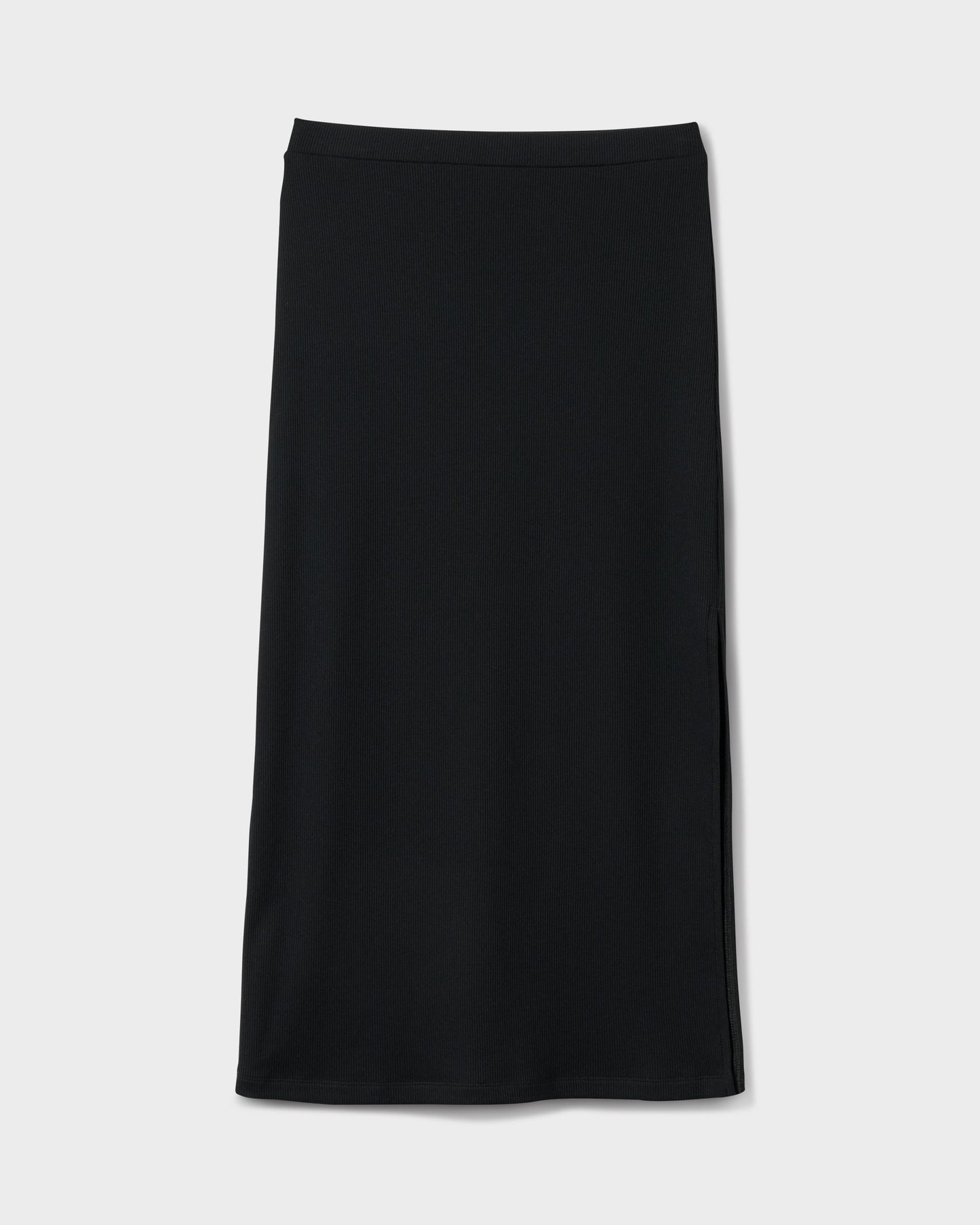 Cora Bay Solid Ribbed Midi Skirt