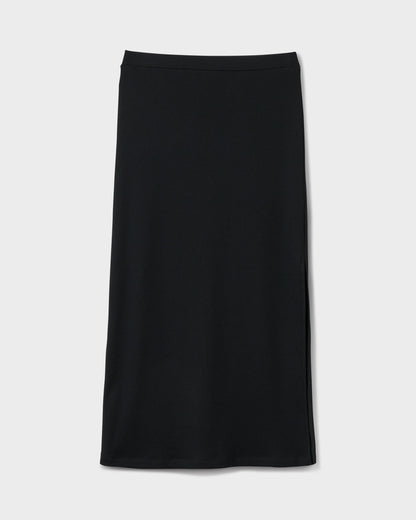 Cora Bay Solid Ribbed Midi Skirt
