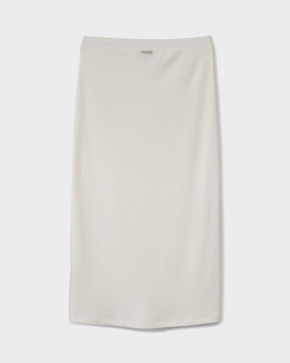 Cora Bay Solid Ribbed Midi Skirt