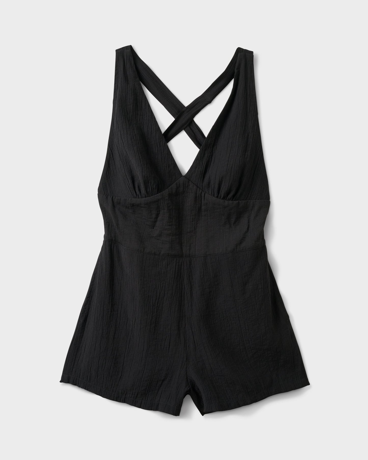 Tezza Solid Textured Tie Romper