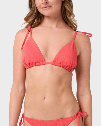 Maya Spotted Tie Triangle Bikini Top