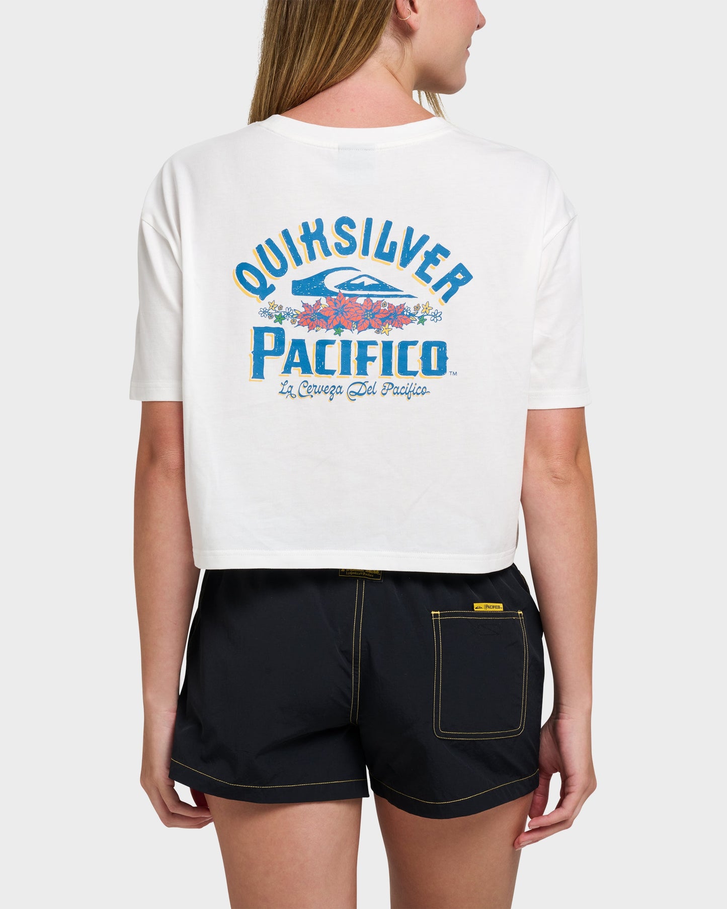 Quiksilver X Pacifico Sign Lock Cropped Boyfriend T-Shirt