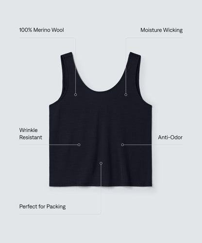 Women's Relaxed Merino Scoop Neck Tank