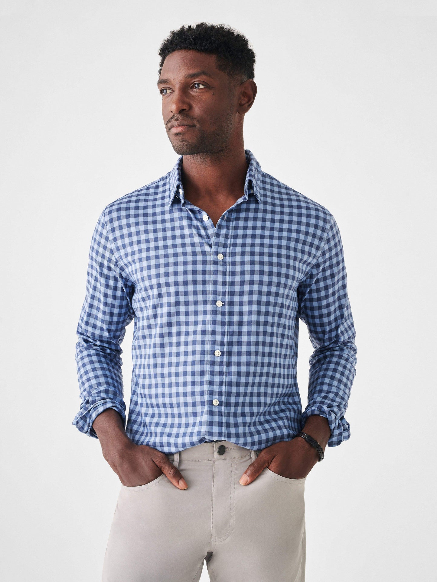 The Movement Shirt - Navy Skies Check