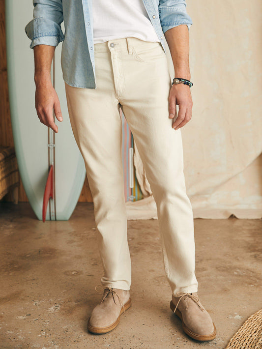 Slim Straight Denim (34") - Stone