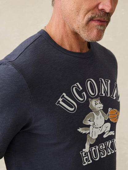University of Connecticut Sunwashed Tee - Dune Navy