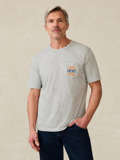 University of Virginia Sunwashed Pocket Tee - Granite Heather