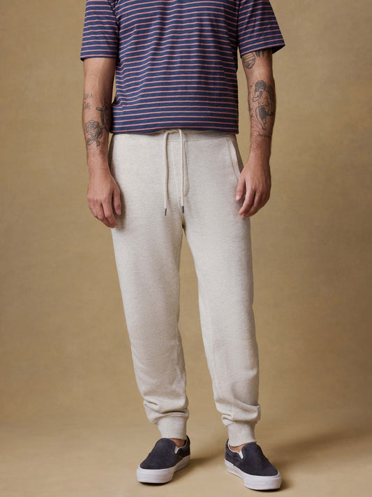 High Standard Fleece Sweatpant - Antique Ivory Heather