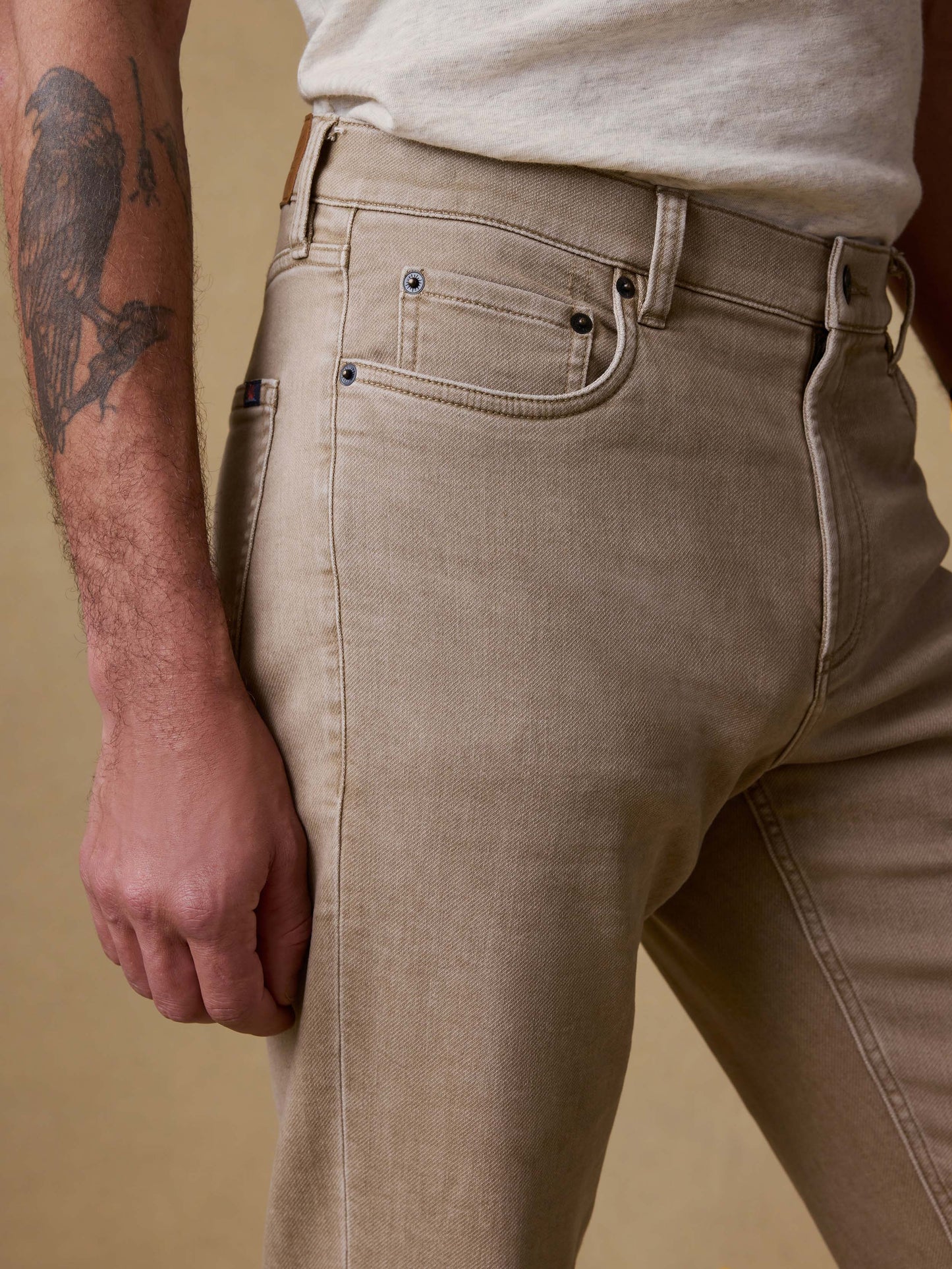 Stretch Terry 5-Pocket Pant - Desert Khaki