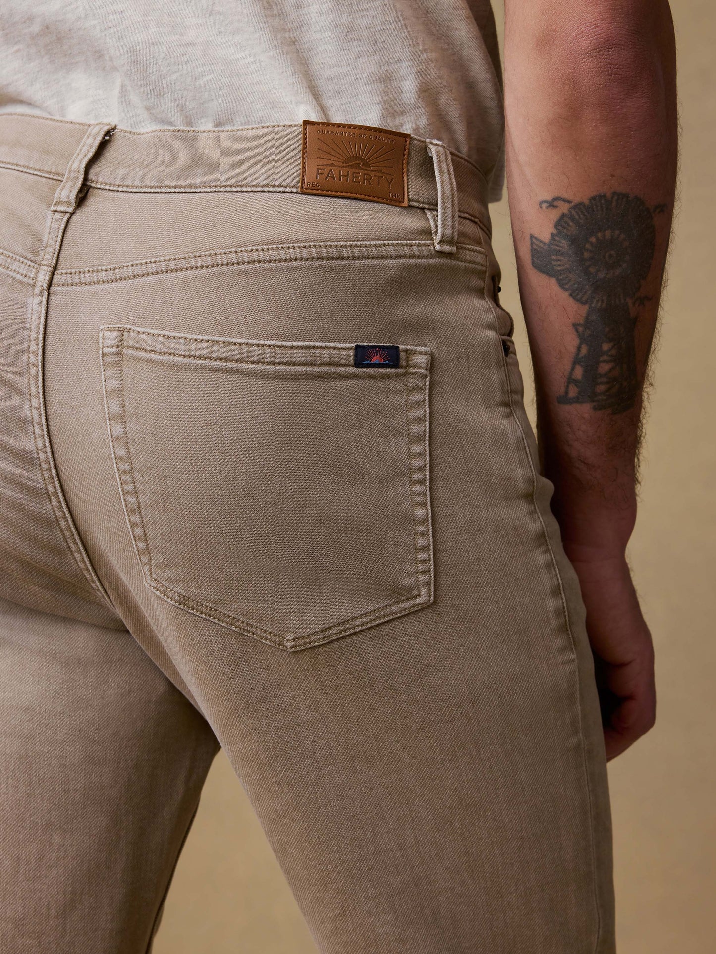 Stretch Terry 5-Pocket Pant - Desert Khaki