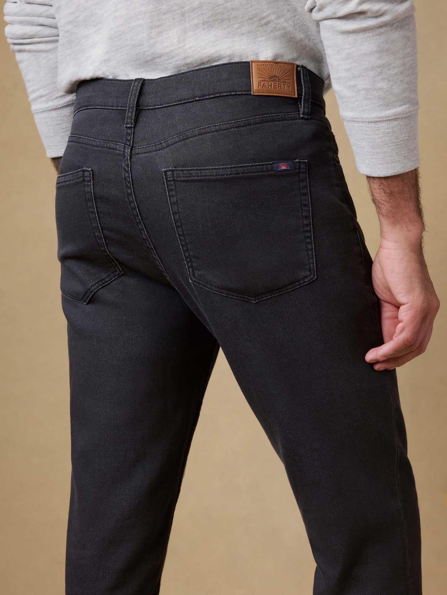 Stretch Terry 5-Pocket Pant - Onyx Black