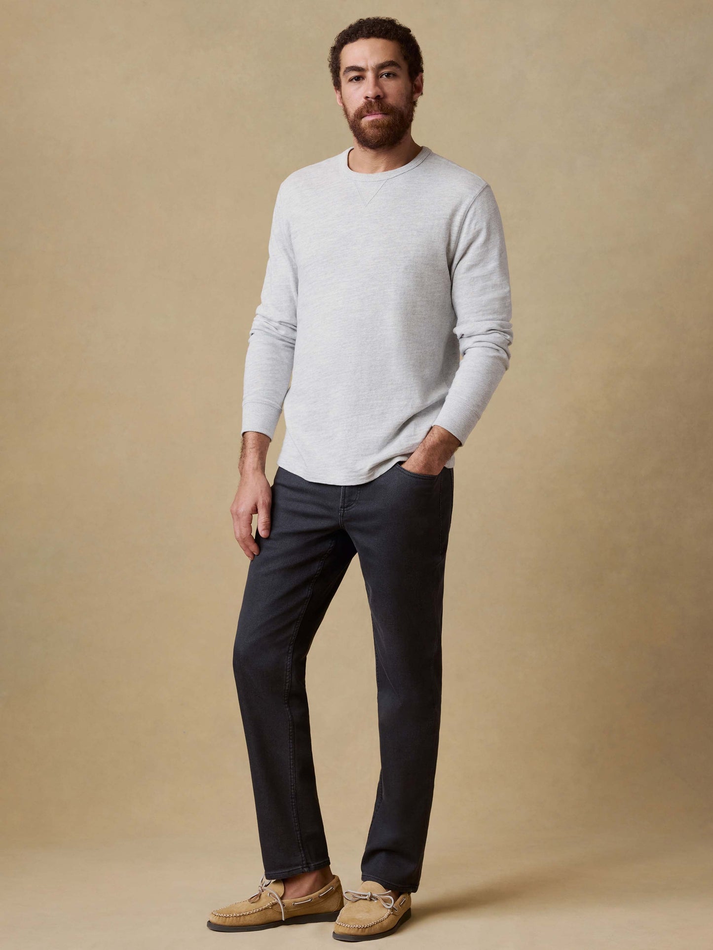 Stretch Terry 5-Pocket Pant - Onyx Black