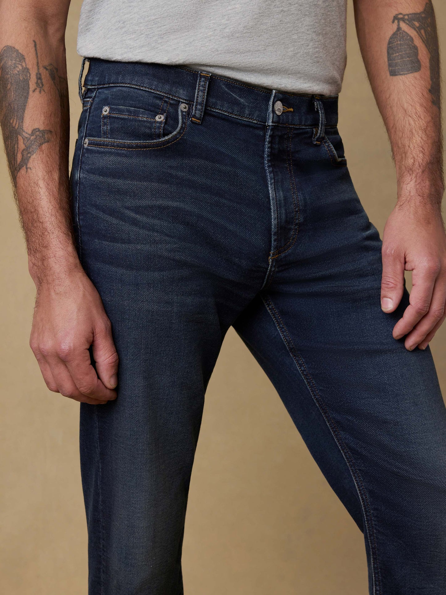 Stretch Terry Indigo 5-Pocket - Belmar Coast Wash