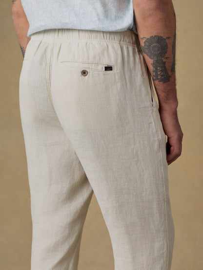 Linen Drawstring Pant - Weathered Sand