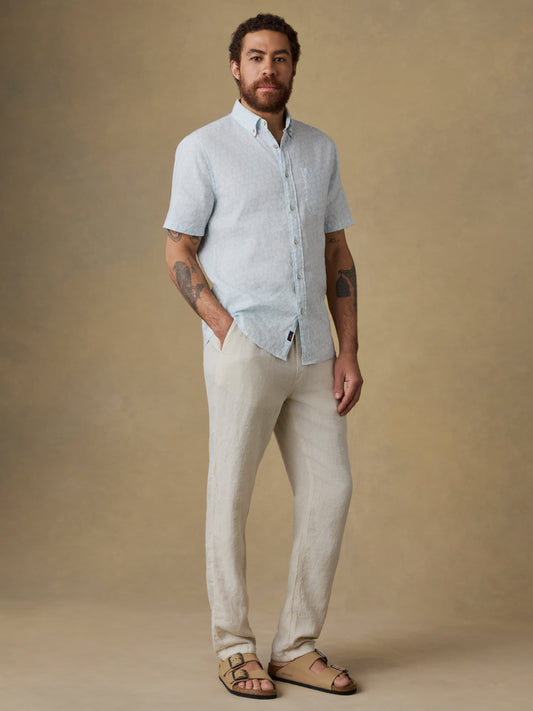 Linen Drawstring Pant - Weathered Sand