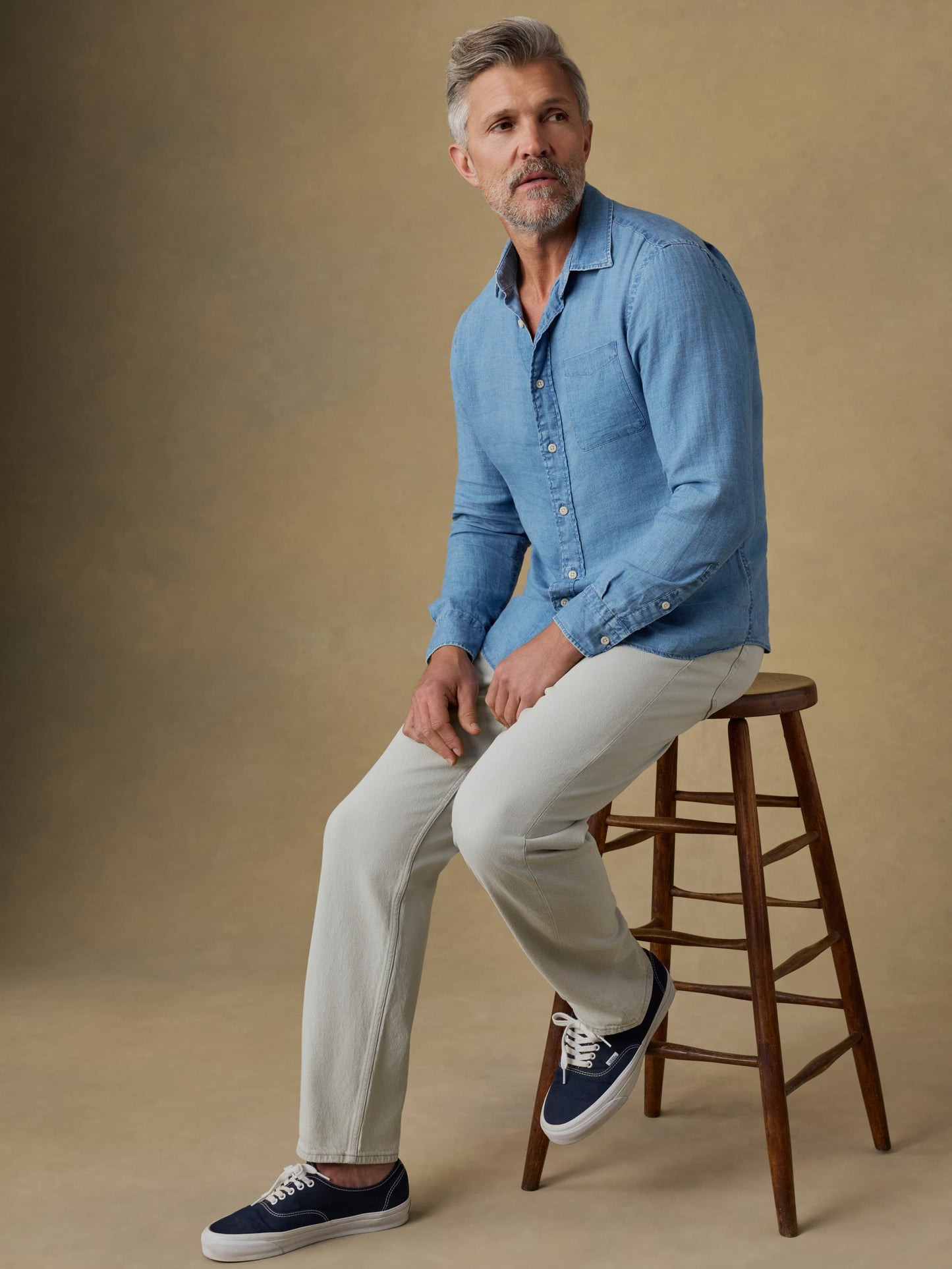Organic Cotton Denim Pant - Birch