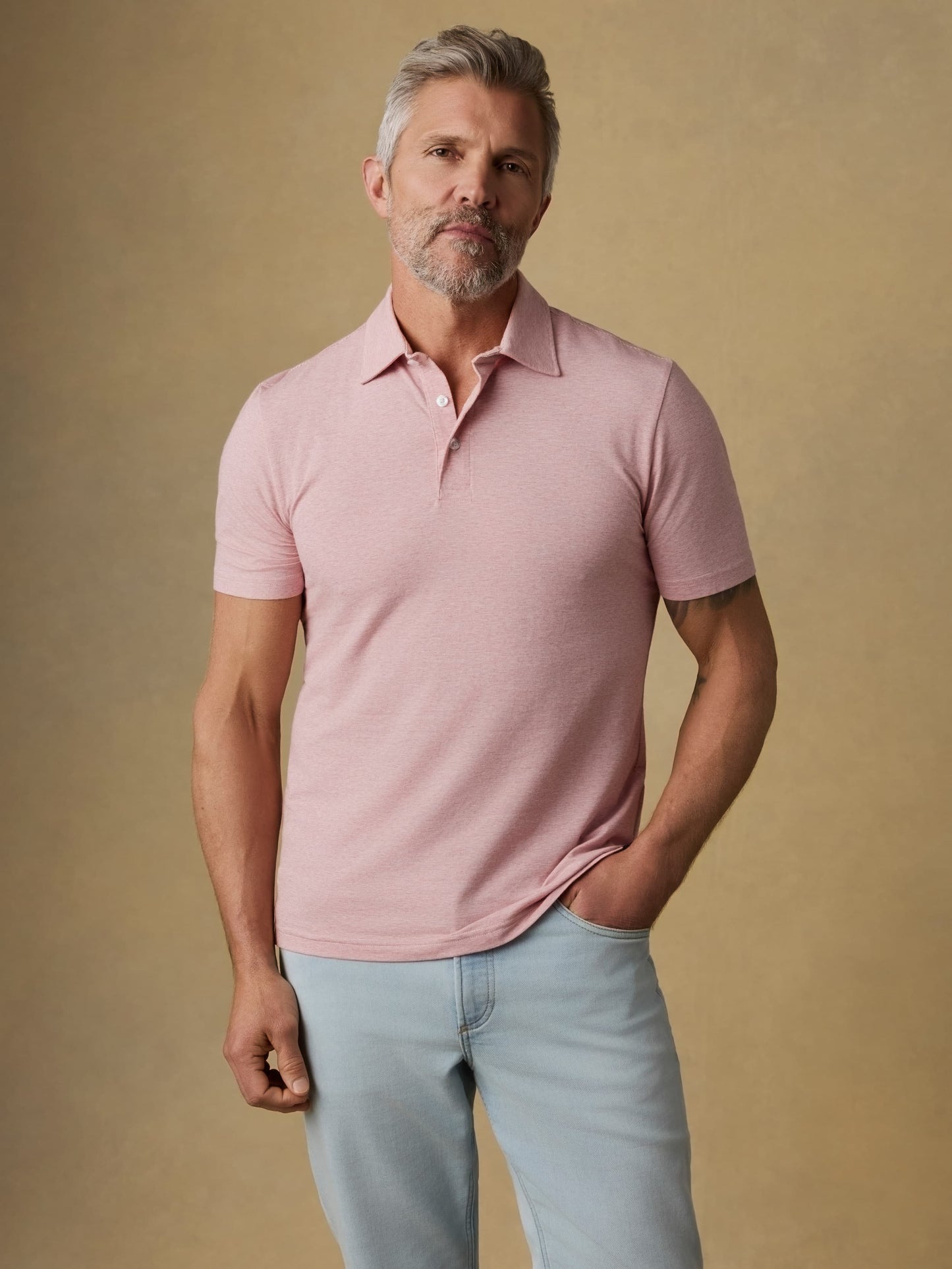 Short-Sleeve Movement™ Polo - Ivory Rose Feeder