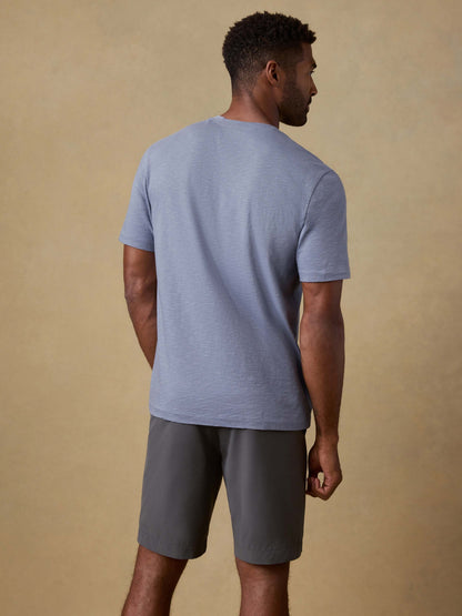 Short-Sleeve Sunwashed V-Neck Tee - Flint