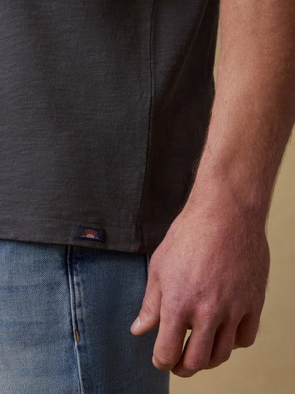 Short-Sleeve Sunwashed V-Neck Tee - Graphite