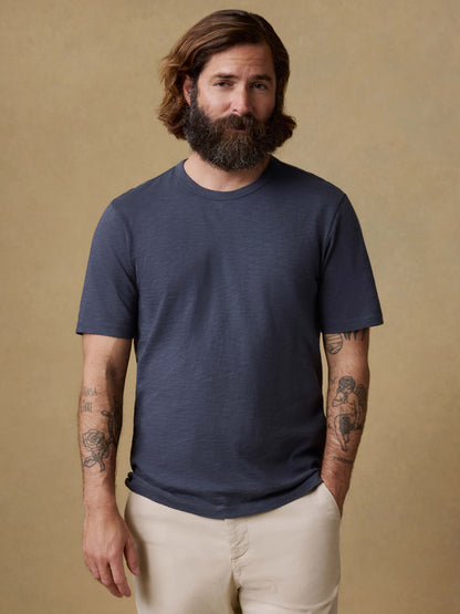 Sunwashed Regenerative Tee - Dune Navy