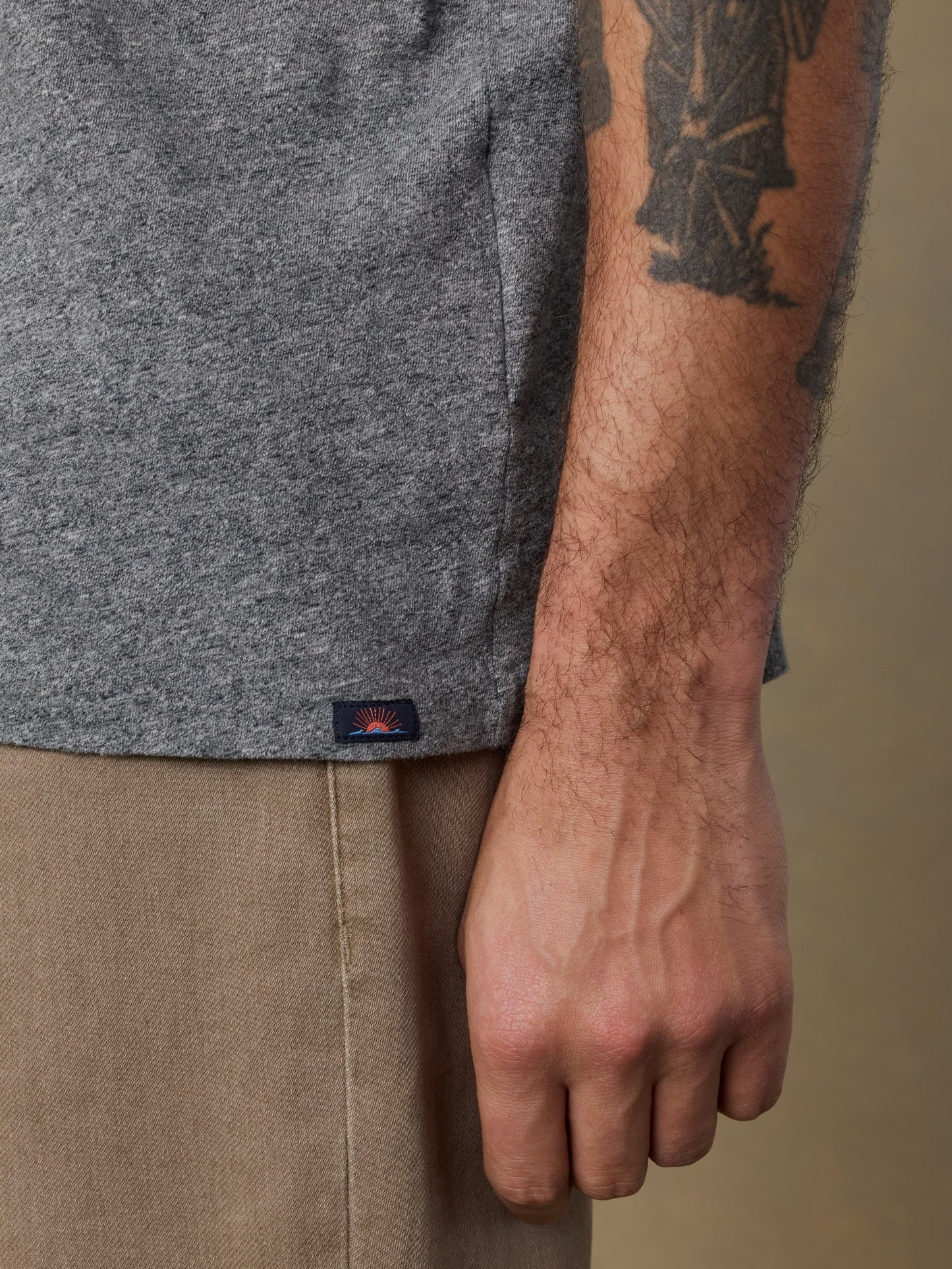 Sunwashed Regenerative Tee - Pebble Grey Heather