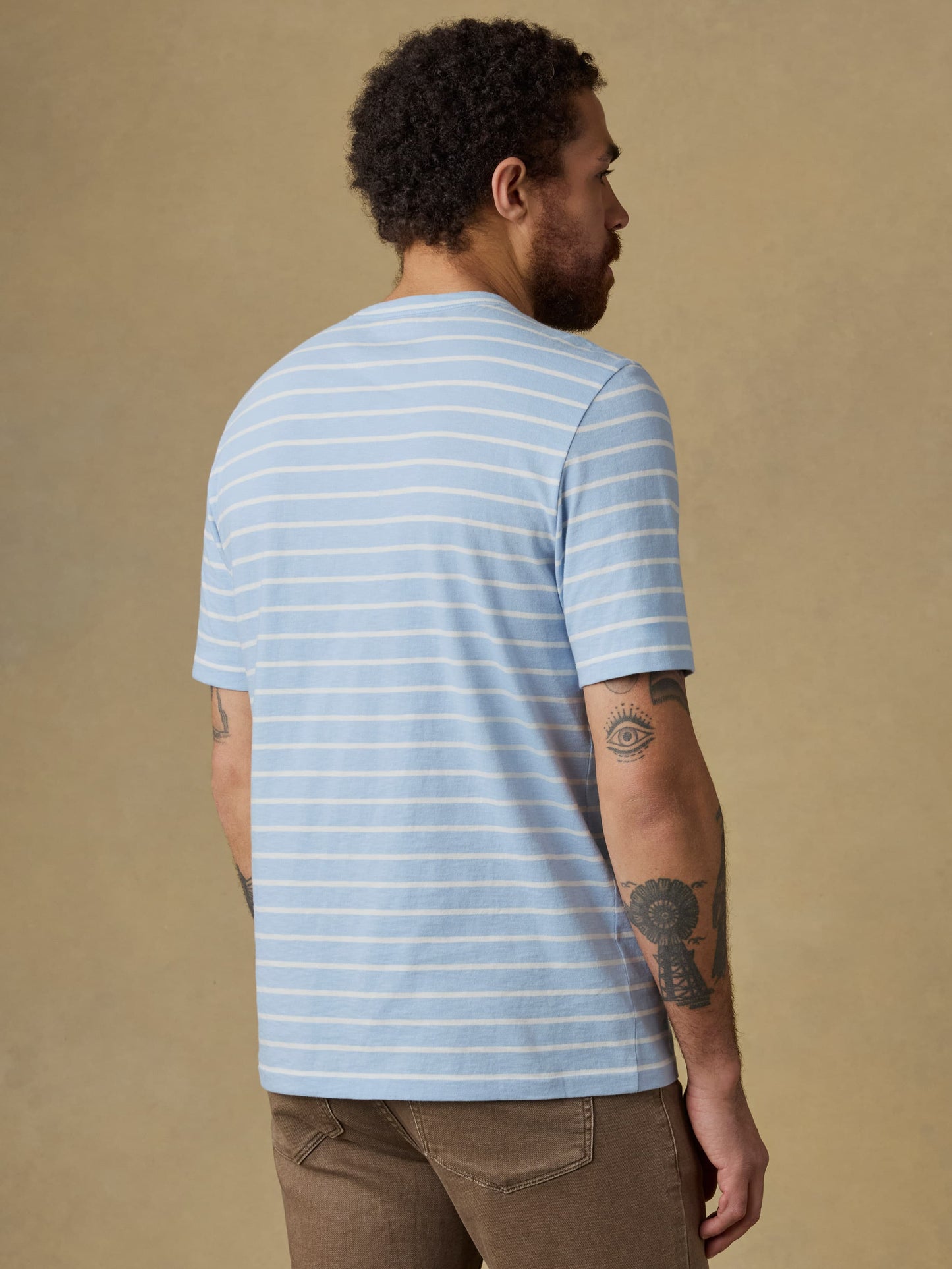 Sunwashed Regenerative Tee - Bermuda Sail Stripe