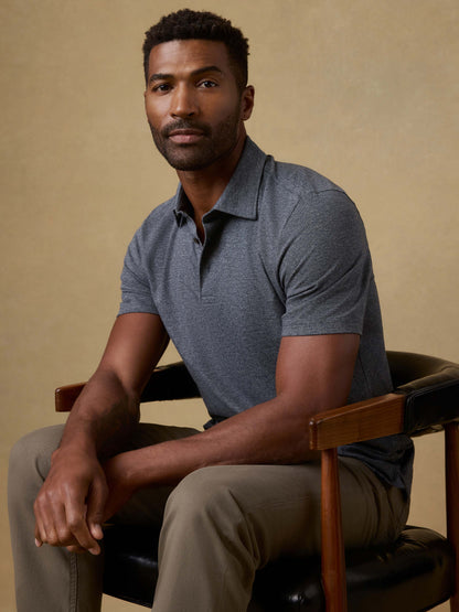 Short-Sleeve Movement™ Pique Polo - Dusty Iron Heather